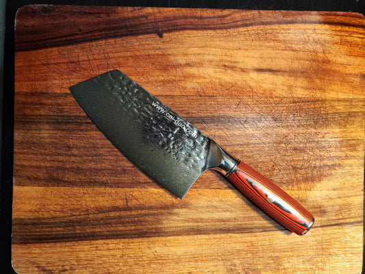 37号VG10大马士革切片刀(轻)
(中式刀)